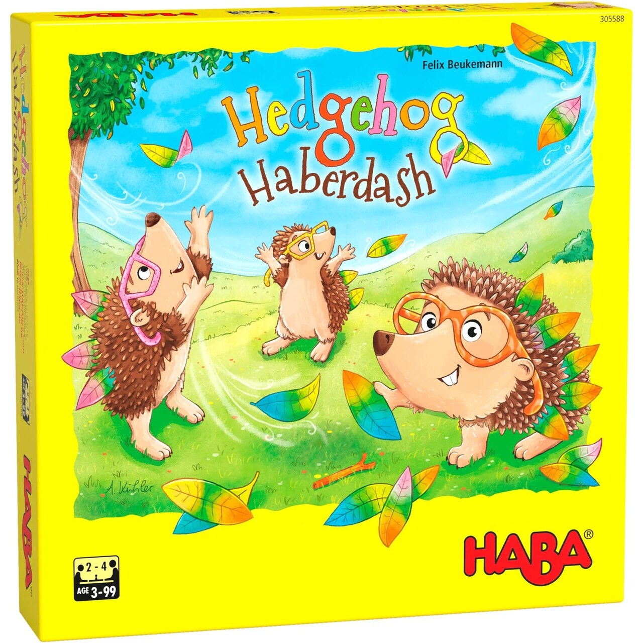HABA Color Matching Memory Game for 3 Year Olds & Up - Hedgehog Haberdash - Children's Board Game for Family Night and Preschool Learning
